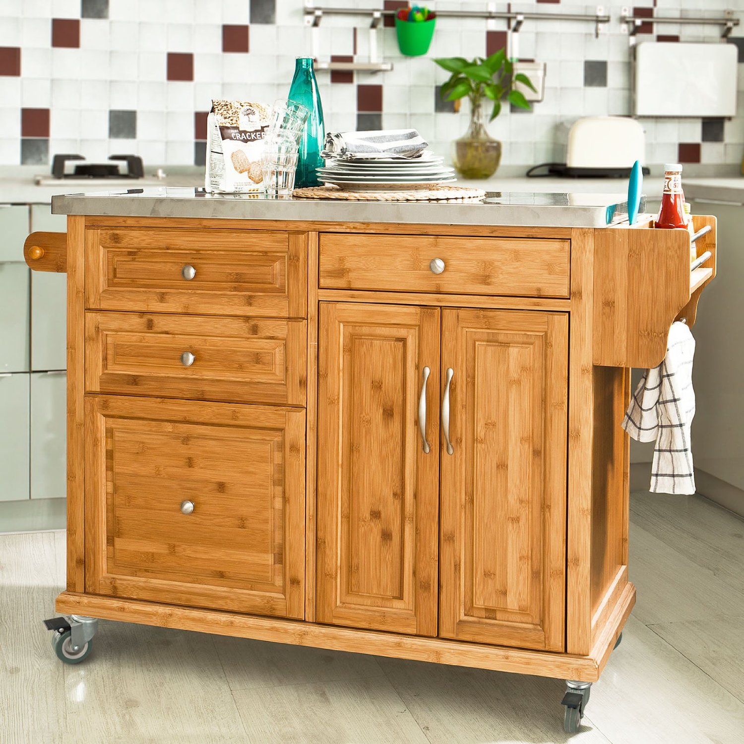 SoBuy-XXL-Kitchen-Trolley-Island-1